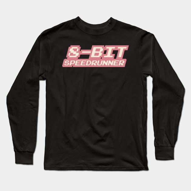 8-Bit Speedrunner Long Sleeve T-Shirt by PCB1981